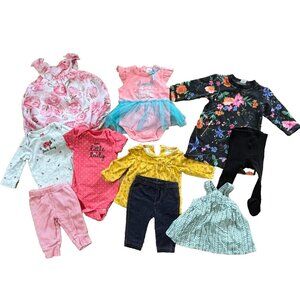 Baby Girls Clothes Lot 10 Piece Spring Summer Dresses Pants Romper 3-6 Months